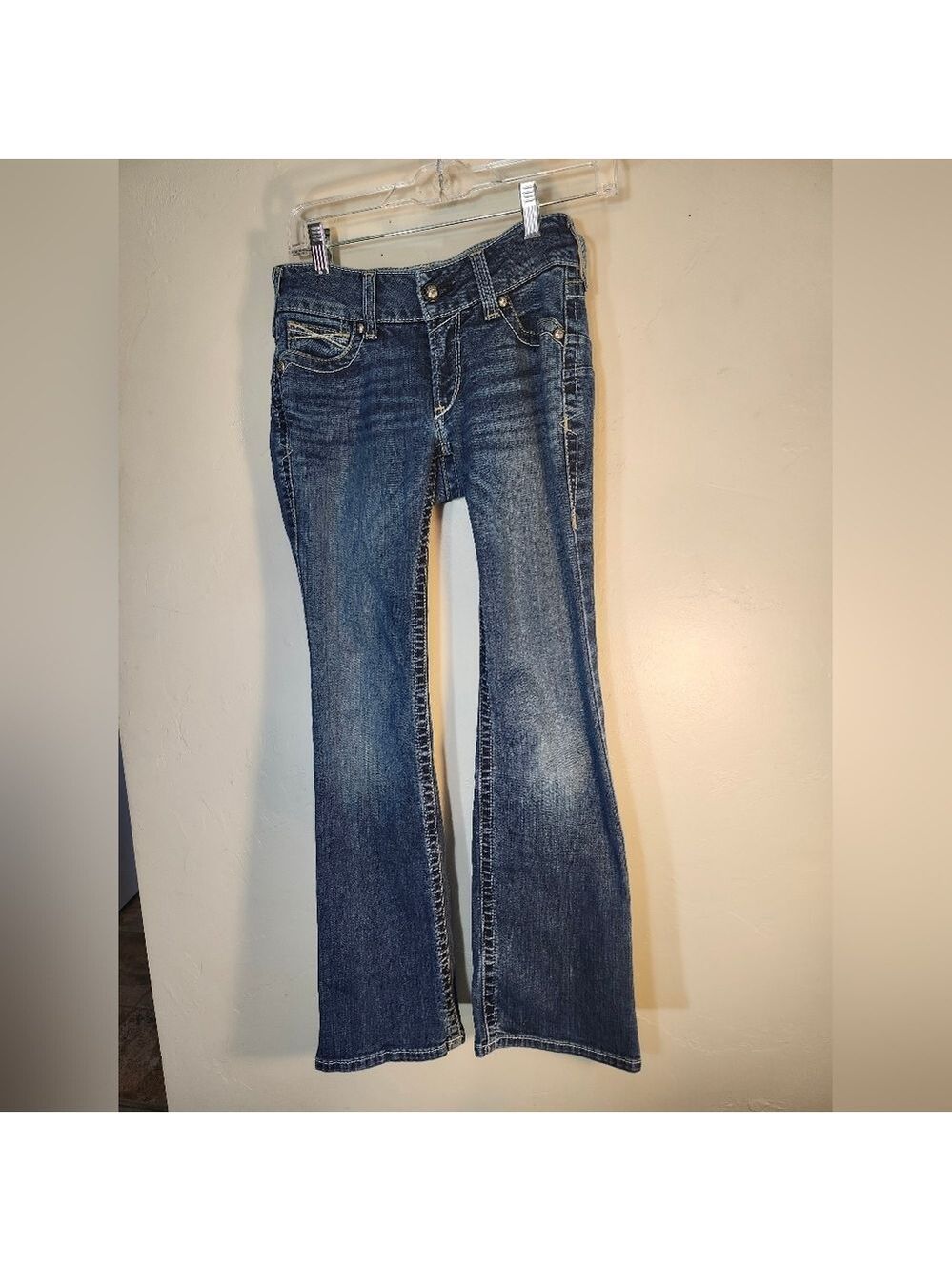 Ariat Boot Cut Mid Rise Blue Denim  Jeans Sz 25
